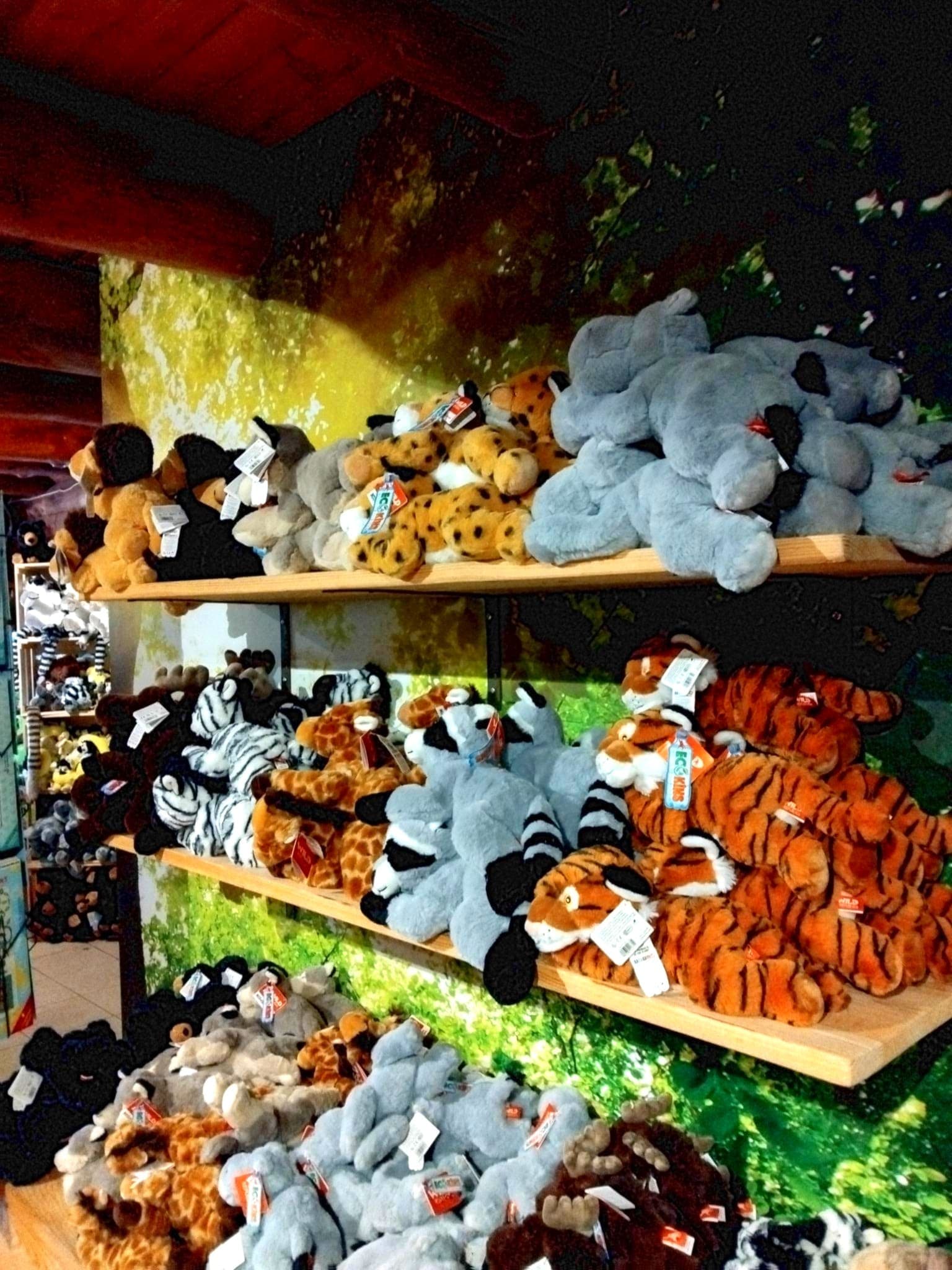 Peluches des animaux du Parc